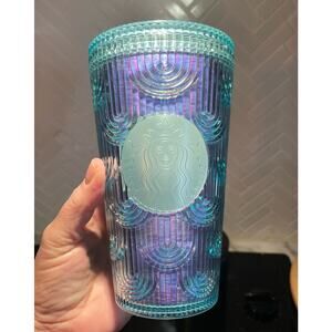 2022 Starbucks Iridescent Mermaid Scale Acrylic Tumbler Grande 16 oz